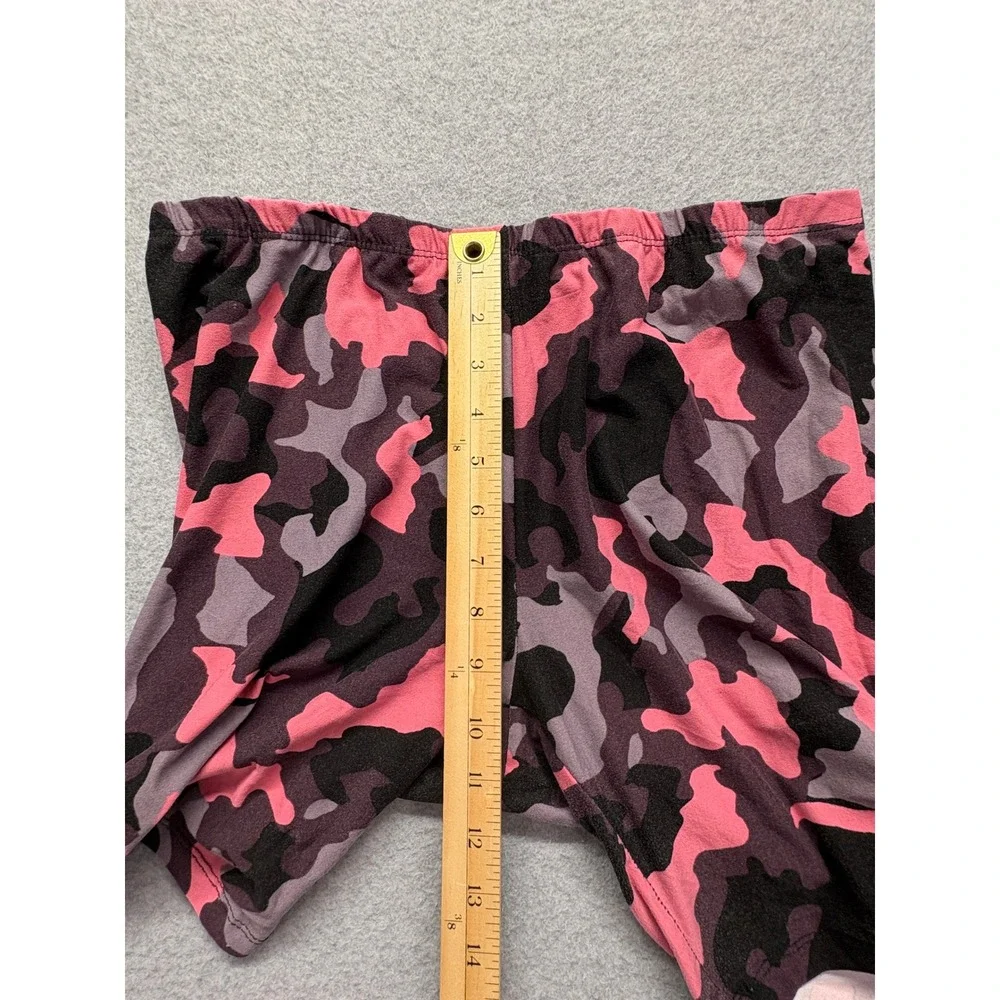 Just Be Pink Purple Camo Biker Shorts Womens Large Athletic Yoga Camouflage L